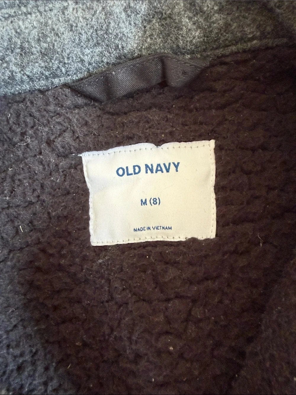 Old Navy Charcoal Gray Boys Wool-Blend Field Jacket